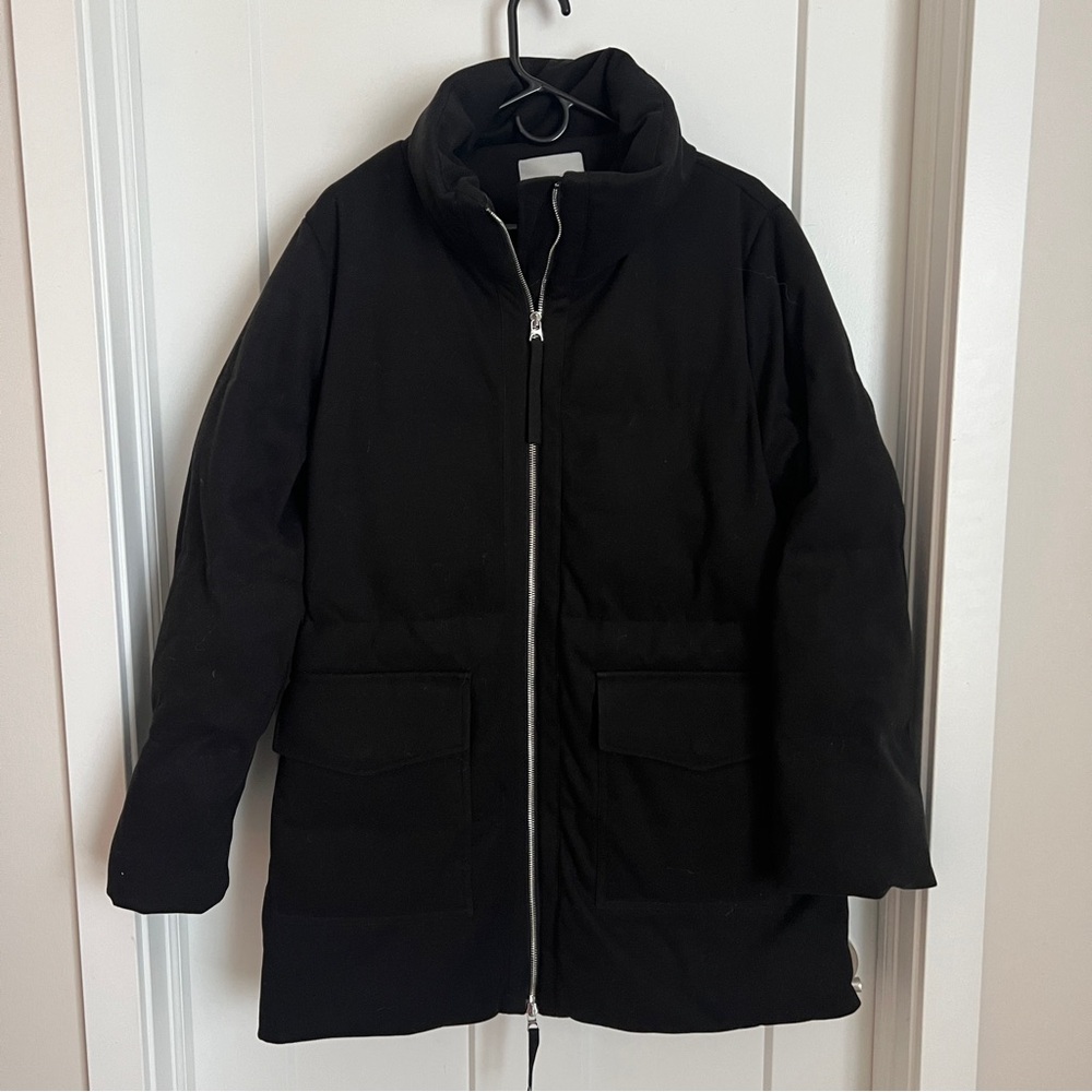 Varley wool puffer coat black size large